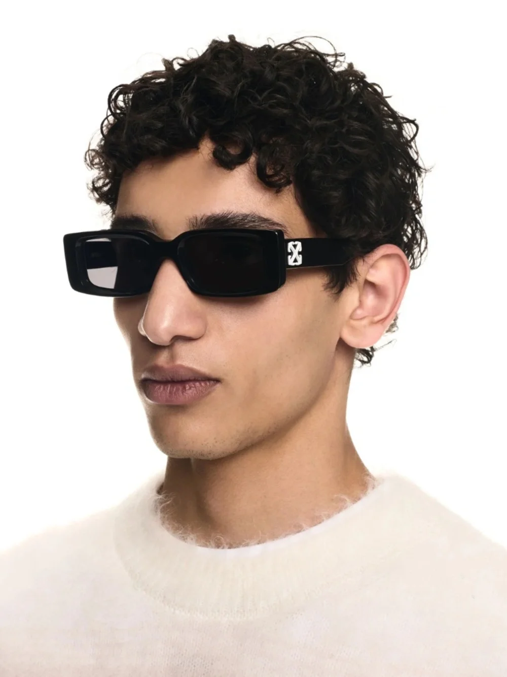 Brand New Rare OFF-WHITE Arthur Rectangle Sunglasses  Black/Dark Grey (OER1016)